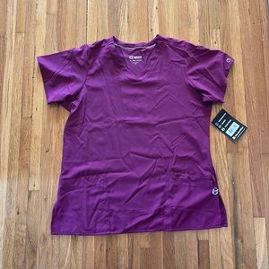 Wonder wink maroon scrub top